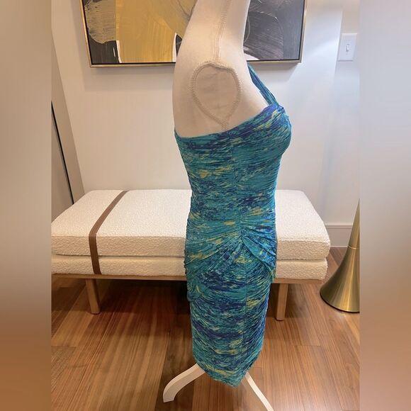 Monique Lhullier watercolor silk dress, size 2 - Picture 3 of 10